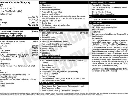Used 2024 Chevrolet Corvette Stingray Coupe w/ Battery Protection Package RWD image 6