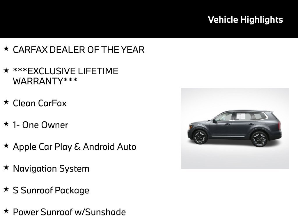 Used 2024 Kia Telluride S w/ S Sunroof Package FWD image 5