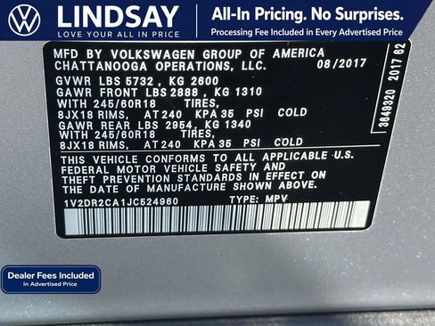 Used 2018 Volkswagen Atlas SE FWD image 28