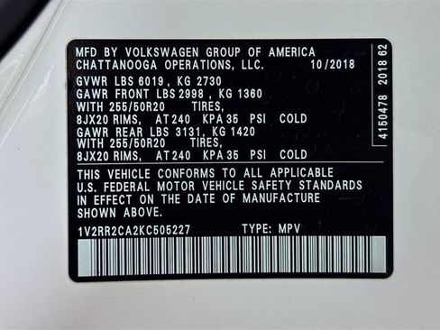 Used 2019 Volkswagen Atlas SEL R-Line image 33