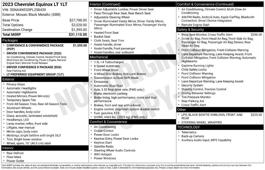 Used 2023 Chevrolet Equinox LT FWD image 39