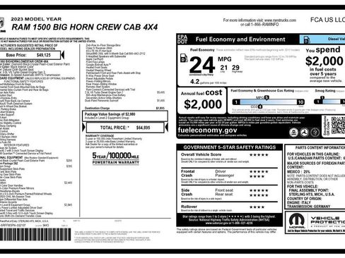 Used 2023 RAM 1500 Big Horn AWD/4WD image 4