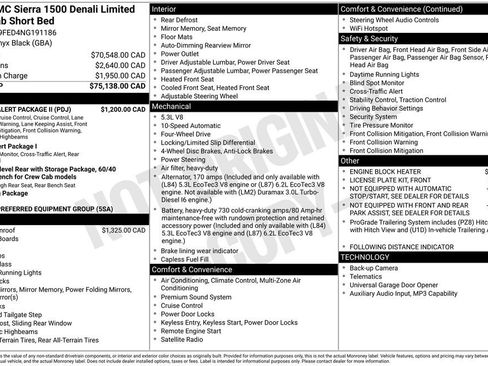 Used 2022 GMC Sierra 1500 Denali w/ Driver Alert Package II AWD/4WD image 44