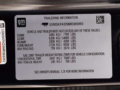 Used 2021 Chevrolet Suburban Premier image 44