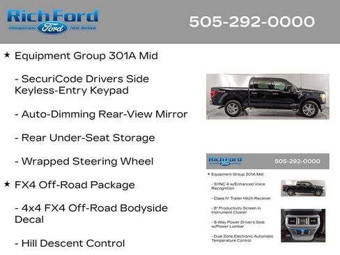 Certified 2023 Ford F150 XLT w/ Equipment Group 301A Mid AWD/4WD image 58
