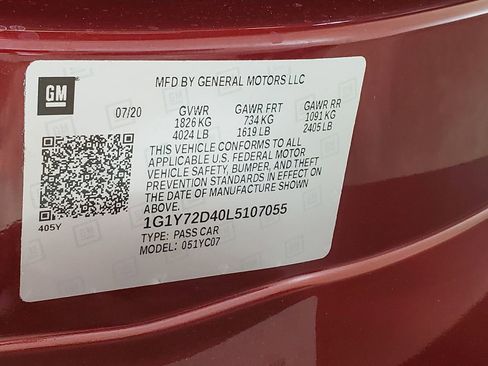 Used 2020 Chevrolet Corvette Stingray Preferred Cpe w/ 2LT Preferred Equipment Group image 36