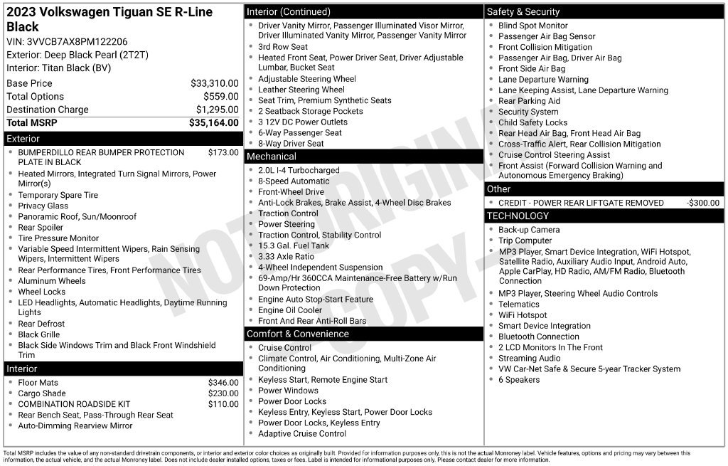 Used 2023 Volkswagen Tiguan SE R-Line FWD image 5