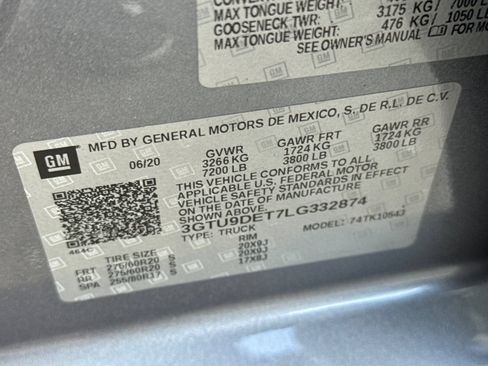 Used 2020 GMC Sierra 1500 SLT w/ SLT Premium Plus Package AWD/4WD image 56