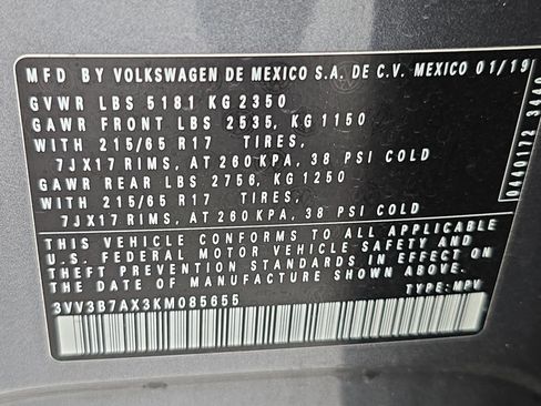Used 2019 Volkswagen Tiguan SE w/ Panoramic Sunroof Package FWD image 36