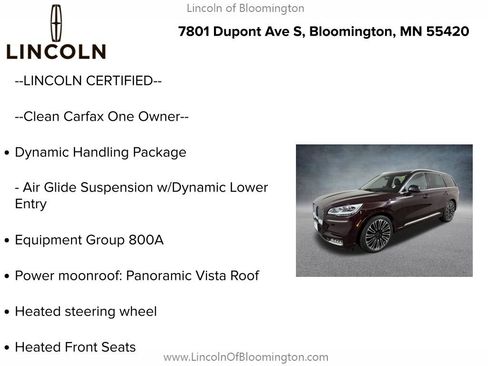 Certified 2023 Lincoln Aviator Black Label w/ Dynamic Handling Package AWD/4WD image 6