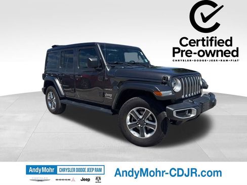 Used 2022 Jeep Wrangler Unlimited Sahara w/ LED Lighting Group AWD/4WD image 1