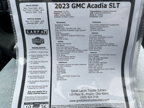 Used 2023 GMC Acadia SLT w/ Elevation Edition AWD/4WD image 27