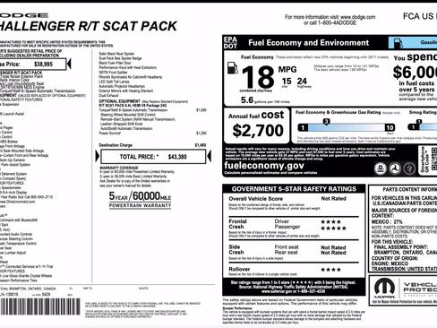 Used 2020 Dodge Challenger R/T Scat Pack RWD image 3
