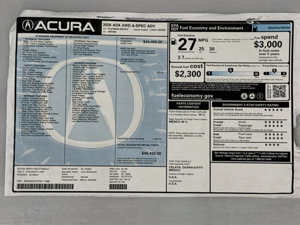 Used 2026 Acura ADX A-Spec w/ Advance Package AWD/4WD image 9
