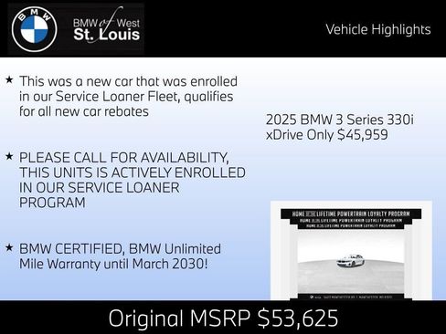 Certified 2025 BMW 330i xDrive Sedan w/ Premium Package image 10