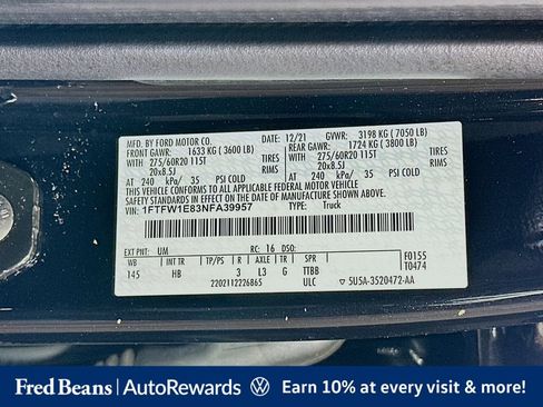 Used 2022 Ford F150 Lariat w/ Equipment Group 502A High AWD/4WD image 39