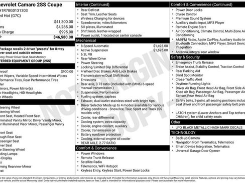 Used 2016 Chevrolet Camaro SS image 9