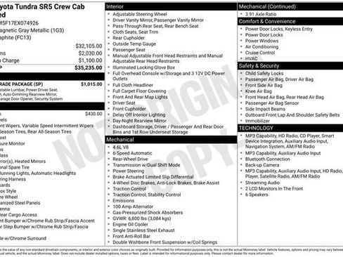 Used 2014 Toyota Tundra SR5 w/ SR5 Upgrade Package image 2