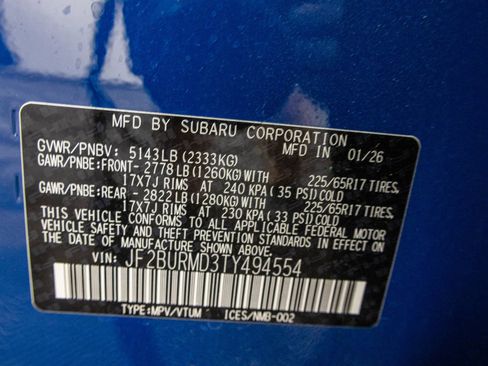 Used 2026 Subaru Outback Wilderness AWD/4WD image 58