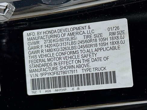 New 2026 Honda Ridgeline Black Edition image 33