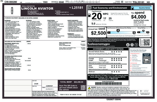 New 2026 Lincoln Aviator Reserve AWD/4WD image 24