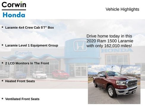 Used 2020 RAM 1500 Laramie AWD/4WD image 7