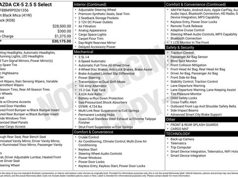 Certified 2023 MAZDA CX-5 AWD 2.5 S w/ Select Package image 28