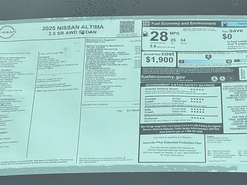 New 2025 Nissan Altima 2.5 SR w/ SR Premium Package image 17