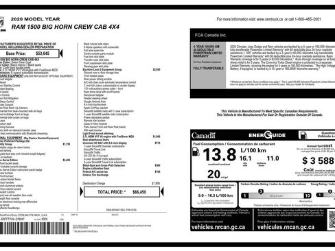 Used 2020 RAM 1500 Big Horn w/ Built-to-serve Edition image 8