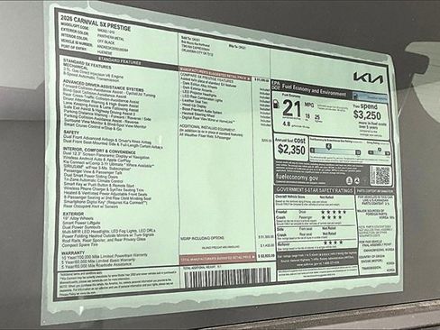 New 2026 Kia Carnival SX Prestige image 14