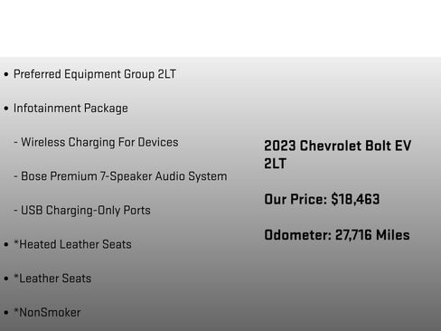 Used 2023 Chevrolet Bolt LT w/ Infotainment Package image 6