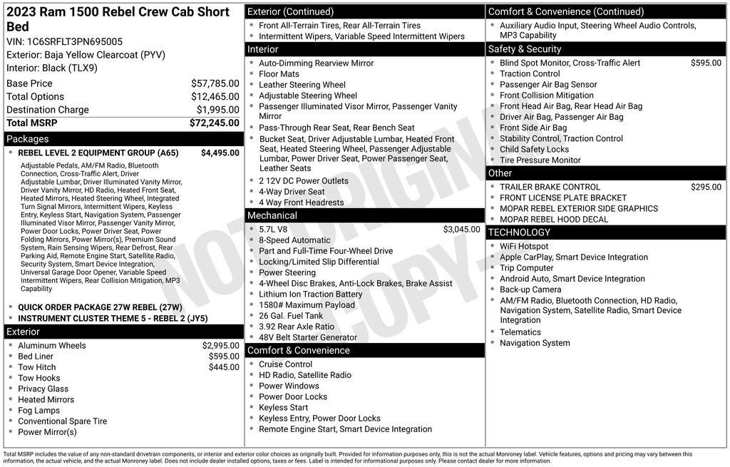 Used 2023 RAM 1500 Rebel w/ Rebel Level 2 Equipment Group AWD/4WD image 41