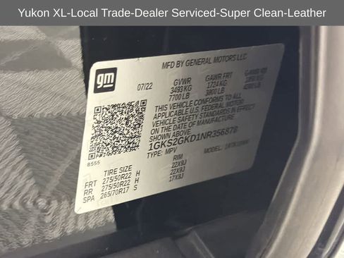 Used 2022 GMC Yukon XL SLT w/ SLT Luxury Package image 71