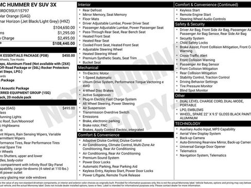 Used 2025 GMC Hummer EV 3X w/ LPO, Dark Essentials Package AWD/4WD image 3