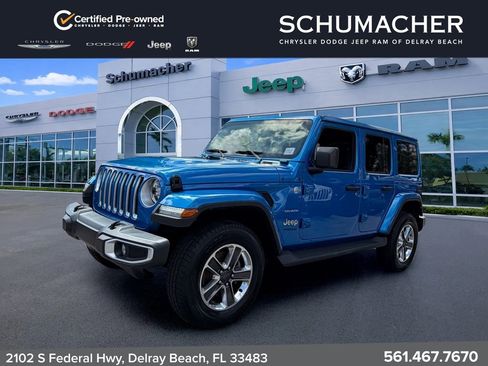 Certified 2022 Jeep Wrangler Unlimited Sahara w/ LED Lighting Group AWD/4WD image 3