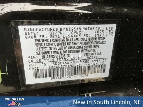 New 2026 Nissan Sentra SV w/ SV Convenience Package image 12