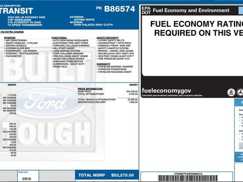 Used 2023 Ford Transit 350 AWD w/ Interior Upgrade Package image 9