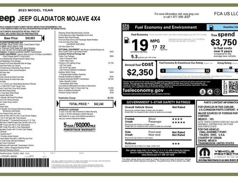 Used 2023 Jeep Gladiator Mojave w/ LED Lighting Group AWD/4WD image 4