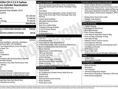 Used 2024 MAZDA CX-5 Carbon Edition image 3