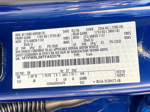 New 2026 Ford F150 Lariat w/ Equipment Group 501A Mid AWD/4WD image 12