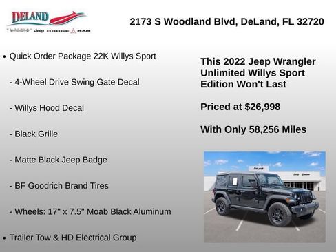 Used 2022 Jeep Wrangler Unlimited Sport AWD/4WD image 15