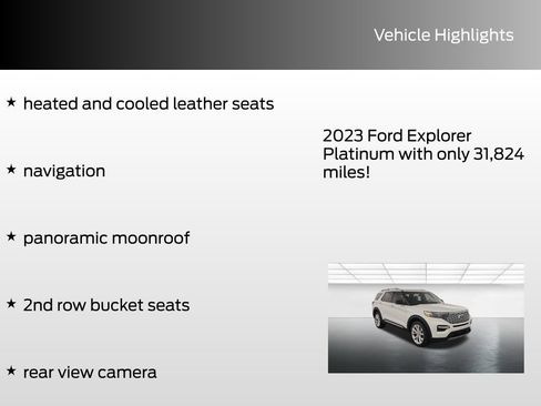 Used 2023 Ford Explorer Platinum w/ Premium Technology Package image 4