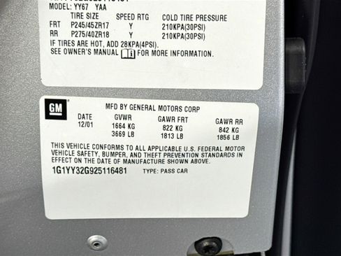 Used 2002 Chevrolet Corvette Convertible w/ Preferred Equipment Group2 image 26