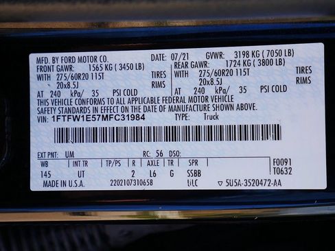 Used 2021 Ford F150 XLT w/ Equipment Group 301A Mid AWD/4WD image 73