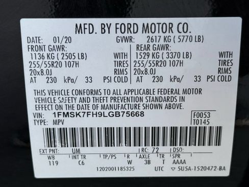 Used 2020 Ford Explorer Limited RWD image 55