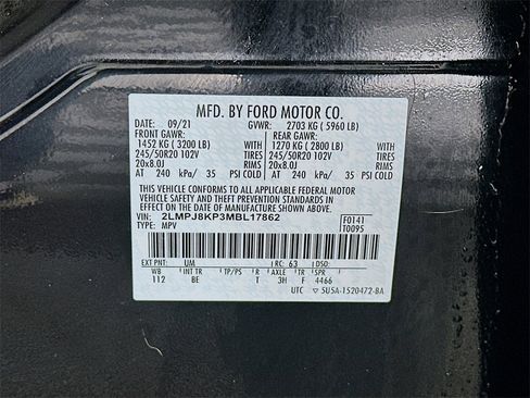 Used 2021 Lincoln Nautilus Reserve w/ Equipment Group 202A image 35