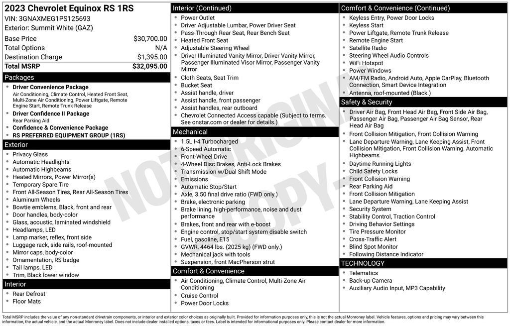 Used 2023 Chevrolet Equinox RS FWD image 3