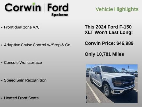Used 2024 Ford F150 XLT w/ Equipment Group 302A MID AWD/4WD image 14