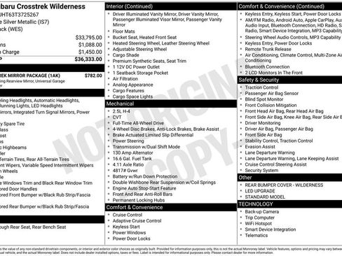 New 2026 Subaru Crosstrek 2.5i Wilderness w/ Crosstrek Mirror Package AWD/4WD image 23