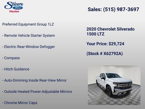 Used 2020 Chevrolet Silverado 1500 LTZ w/ LTZ Plus Package AWD/4WD image 22